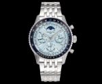 Breitling Navitimer B19 Movement 43*14mm Light Blue Stainless Steel Complications Watch